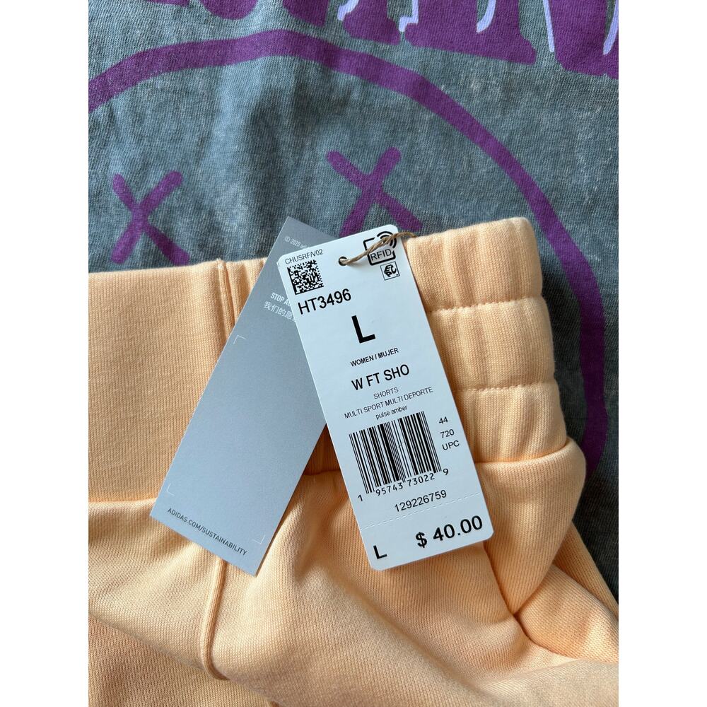 Adidas Women's Athletic Shorts + Nirvana Graphic T-shirt Size Large NEW - Picture 3 of 8